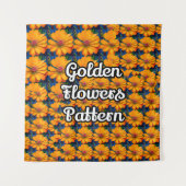 Lachs Rosa Blumenmuster Wandteppich (Vorderseite)