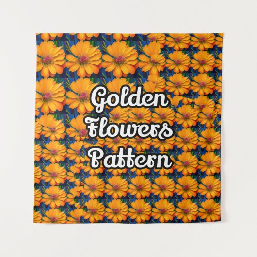 Lachs Rosa Blumenmuster Wandteppich (Vorderseite)