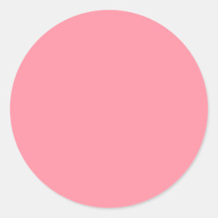 Lachs Rosa Designer Solid Color Runder Aufkleber