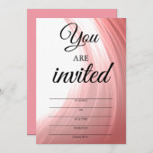 Lachs Rosa Einladungen nach Soiree (Vorne/Hinten)