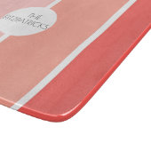 Lachs rosa Farbblöcke Moderne Angesagte Eigenschaf Schneidebrett (Ecke)