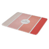 Lachs rosa Farbblöcke Moderne Angesagte Eigenschaf Schneidebrett (Ecke)