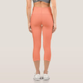 Lachs Rosa Farbe | Trendfarbe Capri Leggings (Rückseite)