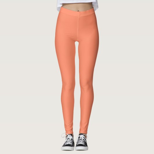 Lachs Rosa Farbe | Trendfarbe Leggings (Vorderseite)