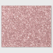 Lachs Rosa Glitzer Textur Geschenkpapier (Flach)