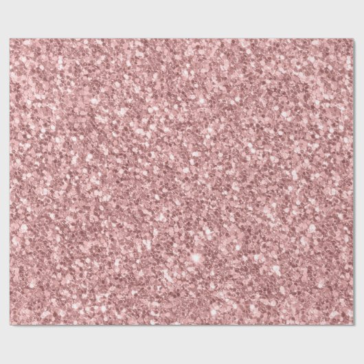 Lachs Rosa Glitzer Textur Geschenkpapier (Flach)