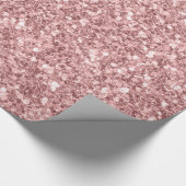 Lachs Rosa Glitzer Textur Geschenkpapier (Ecke)