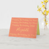 Lachs-Rosa- und Gelbschwanzkarte Karte (Gelbe Blume)