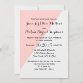 Lachs Rosa und Graue zwei Tone Einladung (Vorderseite)