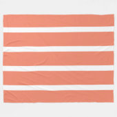 Lachs-Rot- und Weißstreifen-Büro Fleecedecke (Vorderseite (Horizontal))