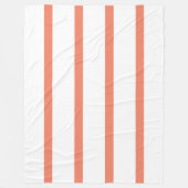 Lachs-Rot- und Weißstreifen-Büro Fleecedecke (Vorderseite)