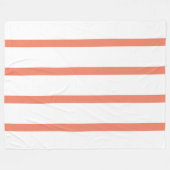 Lachs-Rot- und Weißstreifen-Büro Fleecedecke (Vorderseite (Horizontal))