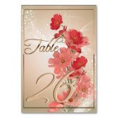 Lachs & Rote Blume/Goldtrimmung Tischnummer (Rückseite)
