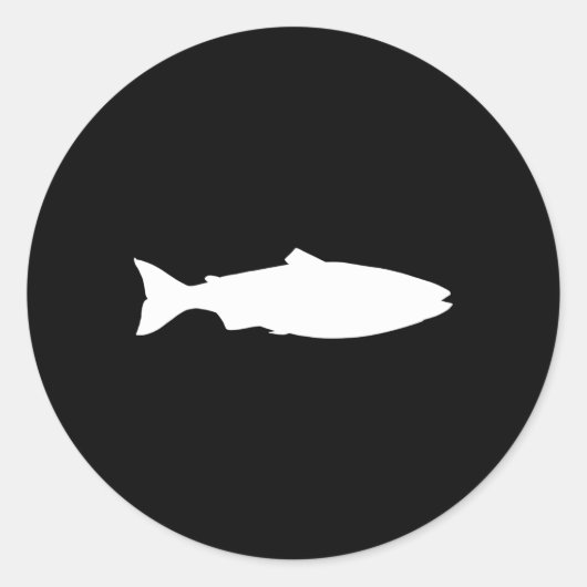 Lachs Runder Aufkleber (Vorderseite)