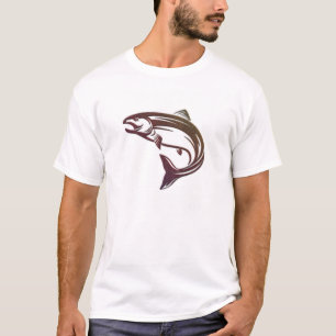 Lachs sagt Shirtentwurf der Männer T-Shirt