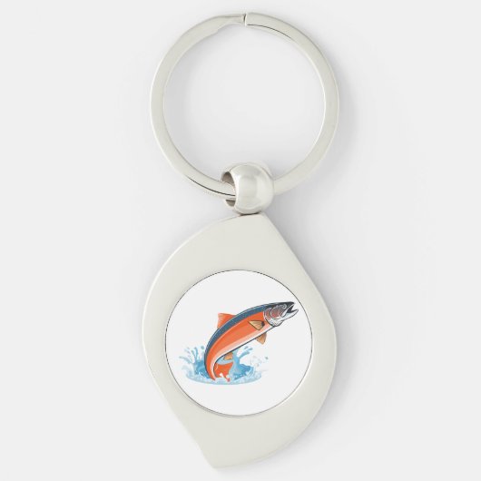 Lachs Schlüsselanhänger (Vorderseite)