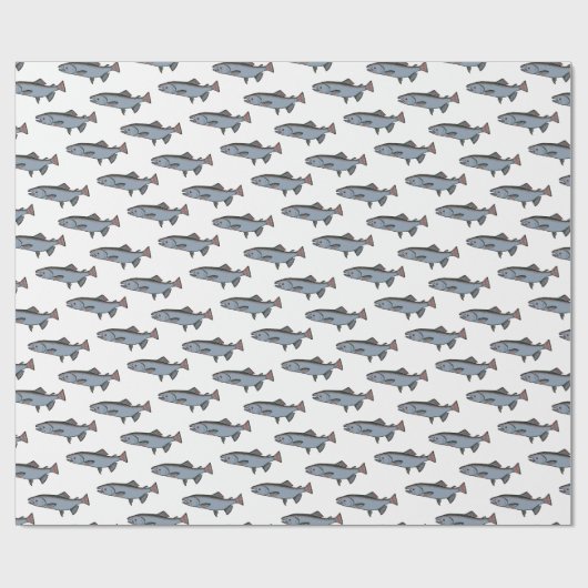 Lachs Schwimmen Muster PNW Fischen Geschenk Geschenkpapier (Flach)
