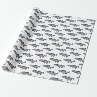 Lachs Schwimmen Muster PNW Fischen Geschenk