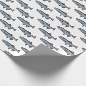 Lachs Schwimmen Muster PNW Fischen Geschenk Geschenkpapier (Ecke)
