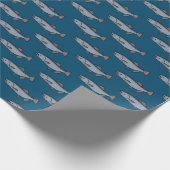 Lachs Schwimmen Muster PNW Fischen Geschenk Geschenkpapier (Ecke)