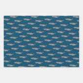 Lachs Schwimmmuster PNW Fischen Geschenkwrake Geschenkpapier Set (Vorderseite 3)