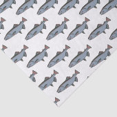 Lachs Schwimmmuster PNW Fischen Geschenkwrake Seidenpapier (Detail)