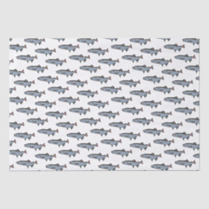 Lachs Schwimmmuster PNW Fischen Geschenkwrake Seidenpapier
