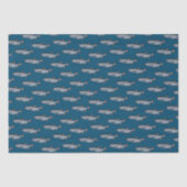 Lachs Schwimmmuster PNW Fischen Geschenkwrake Seidenpapier (Vorderseite)