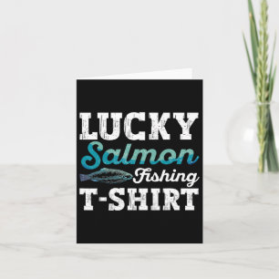 Lachs Shirt Fischen Lachs Fischer Karte