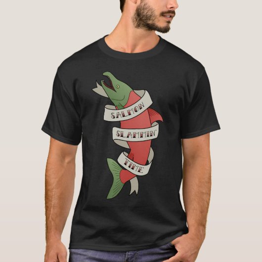 Lachs-Slammin'-Zeit T-Shirt (Vorderseite)