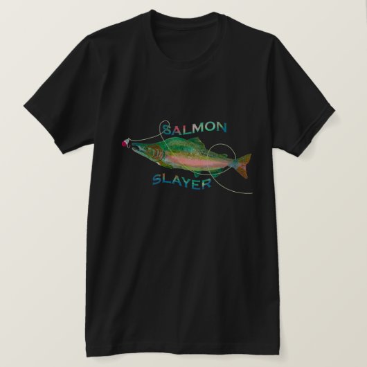 Lachs Slayer Fisherman's T - Shirt (Design vorne)