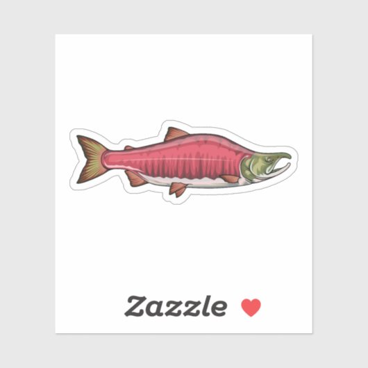Lachs-Sockeye Phase 2 Aufkleber (Blatt)