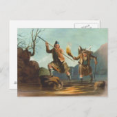 Lachs Spear Fishing im schottischen Hochland Postkarte (Vorne/Hinten)