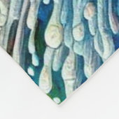 Lachs Springender Mosaik Blumen Blau Personalisier Fleecedecke (Ecke)