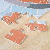 Lachs Steak Ice Vintage Textur Puzzle (Seite)