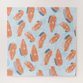 Lachs Steak Ice Vintage Textur Puzzle (Horizontal)