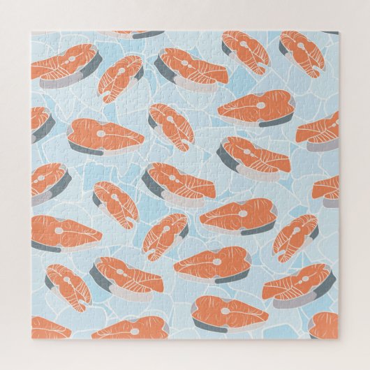 Lachs Steak Ice Vintage Textur Puzzle (Vertikal)