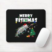 Lachs Steelhead Frohe Fischweihnachten Weihnachtsk Mousepad (Mit Mouse)