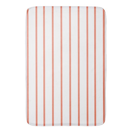 Lachs-Streifen Badematte (Vorderseite Vertikal)