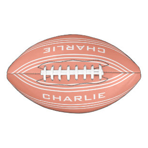 Lachs-Streifen für kundenspezifischen Monogramm-F Football