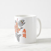 Lachs Sushi Kaffeetasse (VorderseiteRechts)