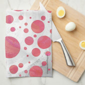 Lachs Swirl Dot Pattern Handtuch (Viertel Falte)