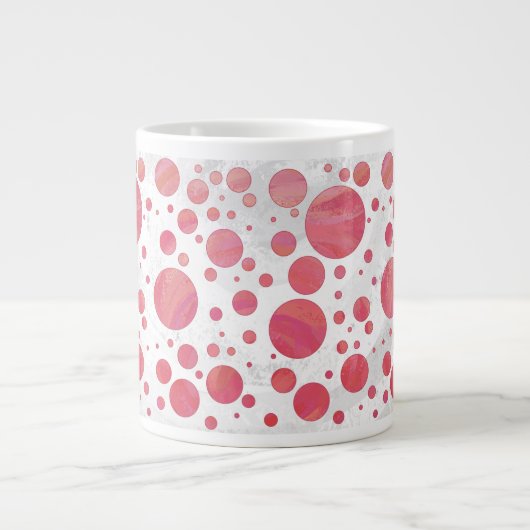 Lachs Swirl Dot Pattern Jumbo-Tasse (Vorderseite)