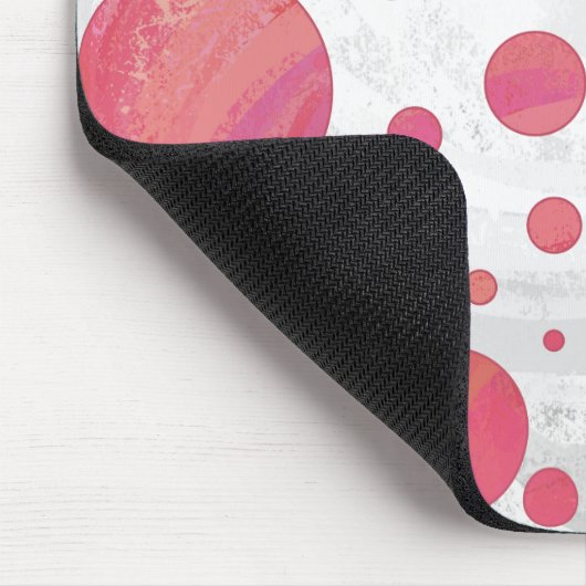 Lachs Swirl Dot Pattern Mousepad (Ecke)