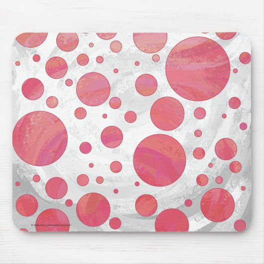 Lachs Swirl Dot Pattern Mousepad (Vorne)