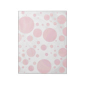 Lachs Swirl Dot Pattern Notizblock (Rotiert)