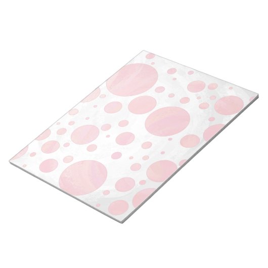 Lachs Swirl Dot Pattern Notizblock (angewinkelt)