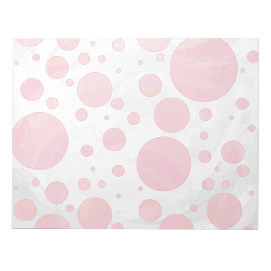 Lachs Swirl Dot Pattern Notizblock (Vorderseite)