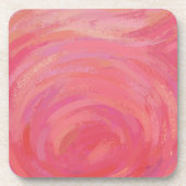 Lachs Swirl Getränkeuntersetzer (Vorderseite)