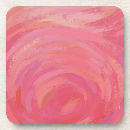 Lachs Swirl Getränkeuntersetzer (Vorderseite)